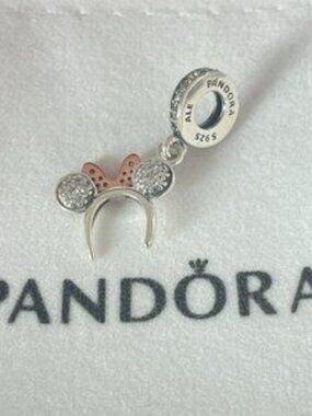 Pandora Disney Parks Minnie Mouse Pav�� Headband Dangle Charm